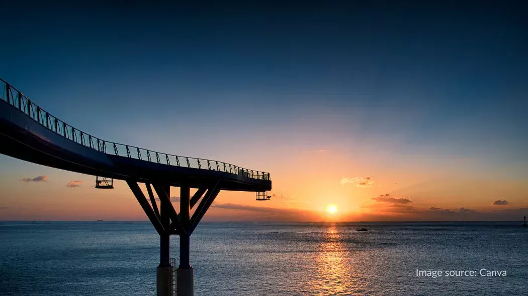 Daritdol Skywalk saat sunset