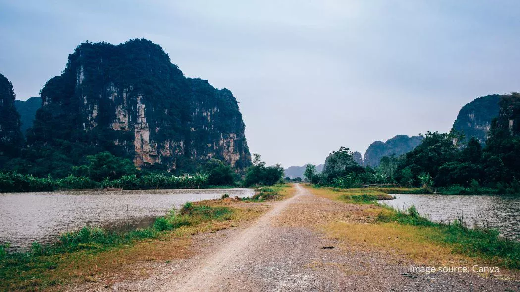 Jalanan di Ninh Binh Vietnam