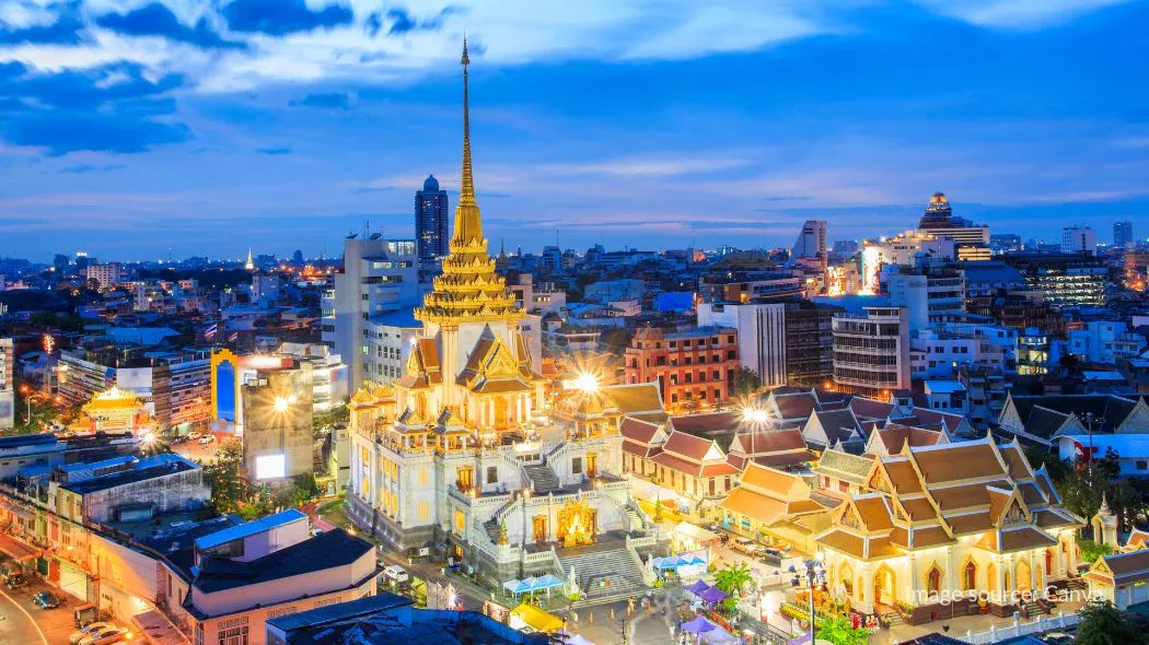Kawasan Chinatown di Bangkok Thailand