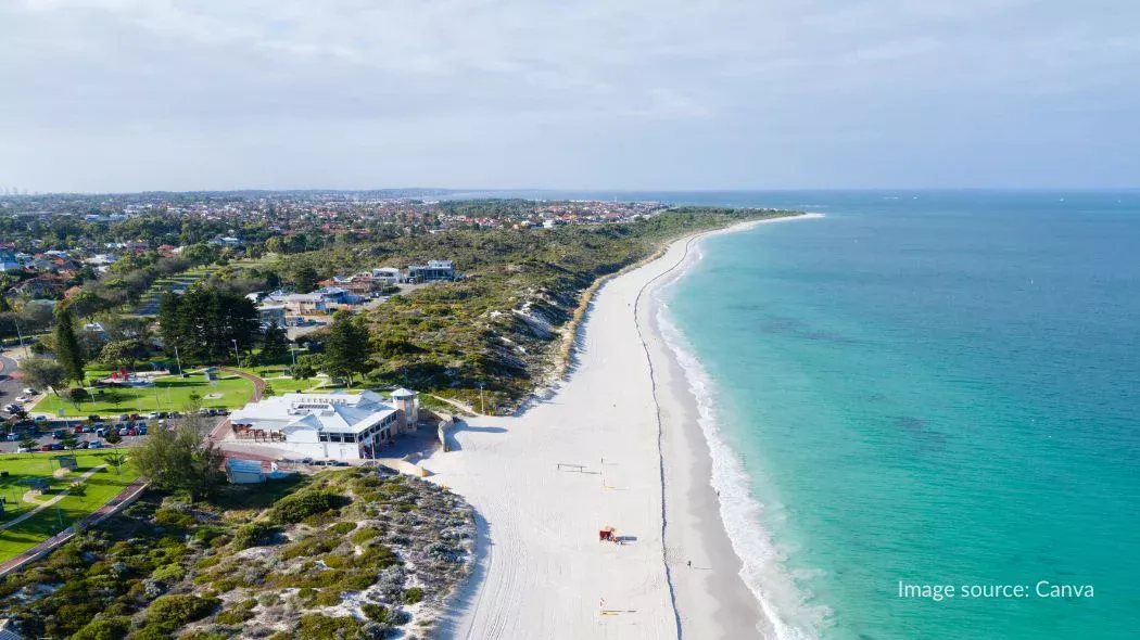 Panorama Mullaloo Beach, pantai di Perth Australia yang ramah disabilitas