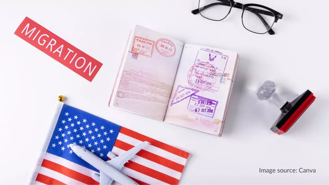 Cap imigrasi saat memasuki Amerika