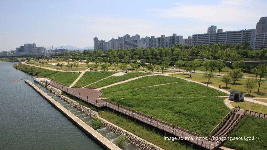 Jamsil Hangang Park, taman di tepi Sungai Han Seoul dekat Lotte World