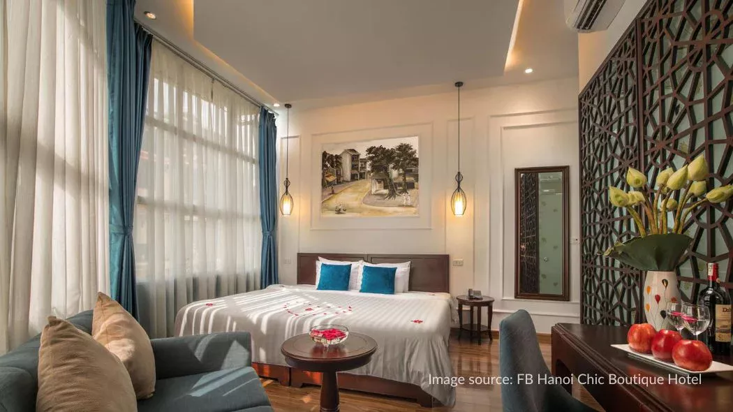 Kamar Chic Boutique Hotel, hotel di hanoi dekat kedai Pho 10