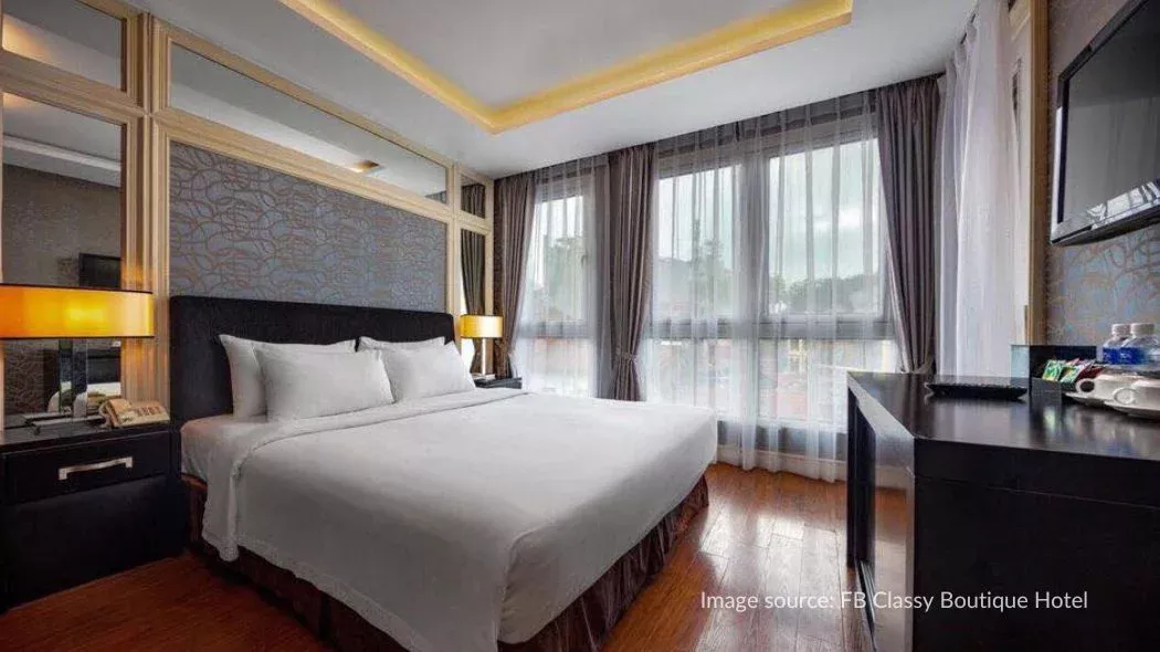 Kamar Classy Boutique Hotel, hotel di hanoi yang berada persis di depan kedai Banh Mi 25
