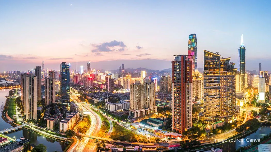 Kawasan perkantoran di shenzhen china