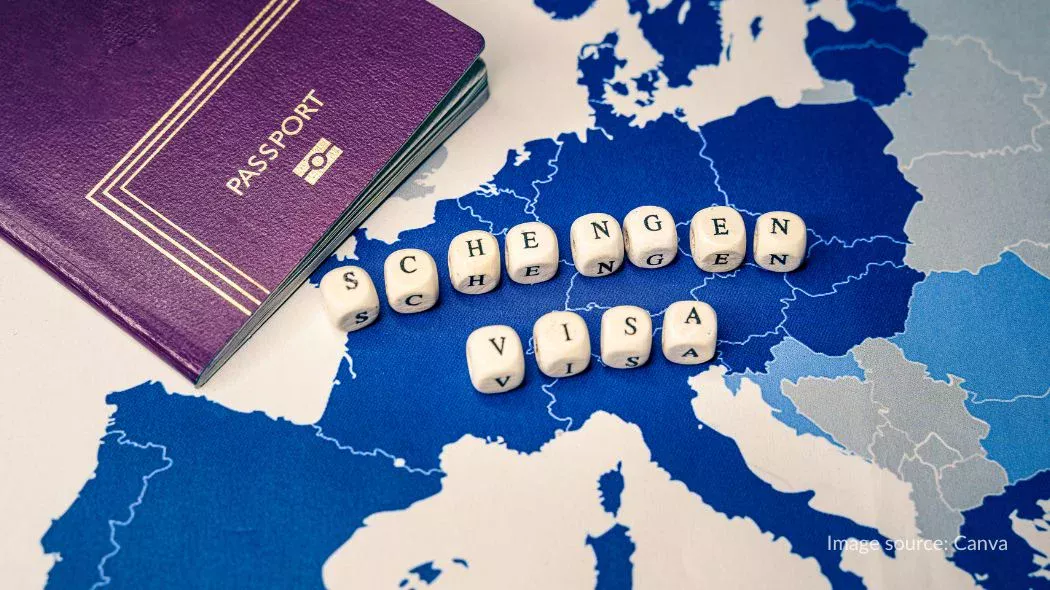 Peta wilayah negara yang termasuk dalam kawasan schengen