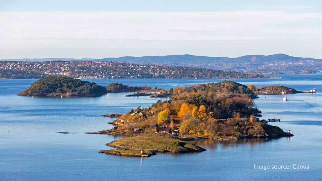 Pulau Bleikoya di Oslo Fjord
