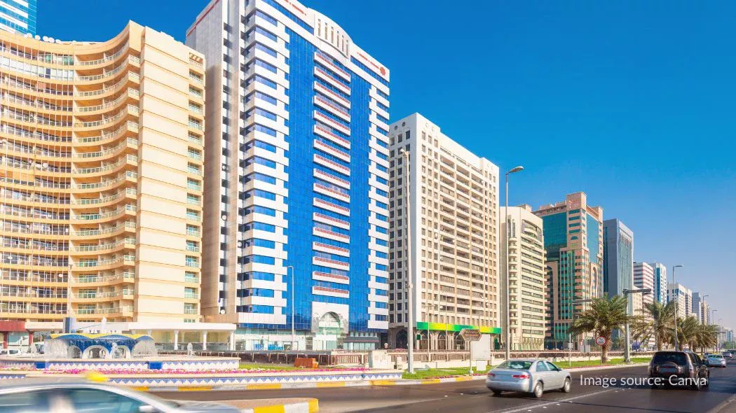 Jalanan di kota Abu Dhabi