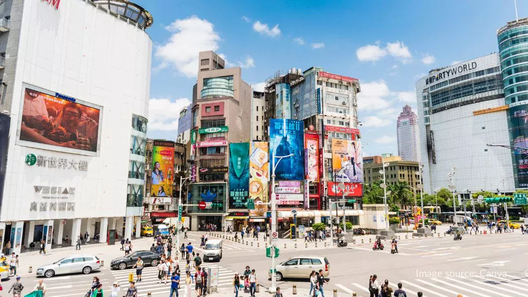 Kawasan Ximending di Taiwan