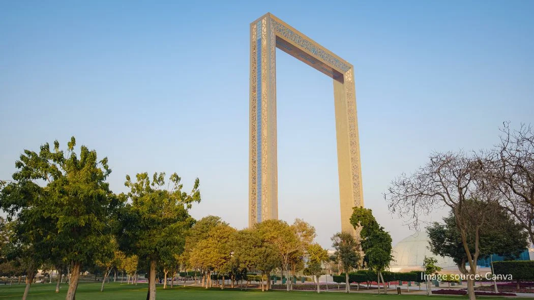 Monumen Dubai Frame di Zabeel Park