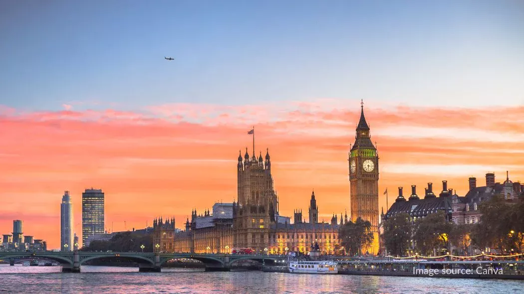 Panorama London menjelang sore hari