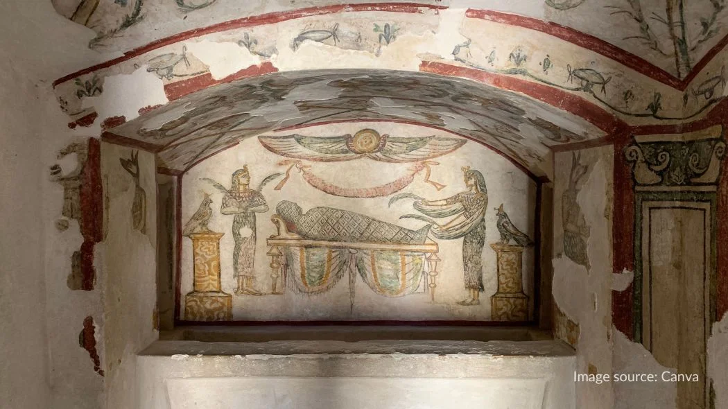 Lukisan dinding di Catacombs of Kom el Shoqafa