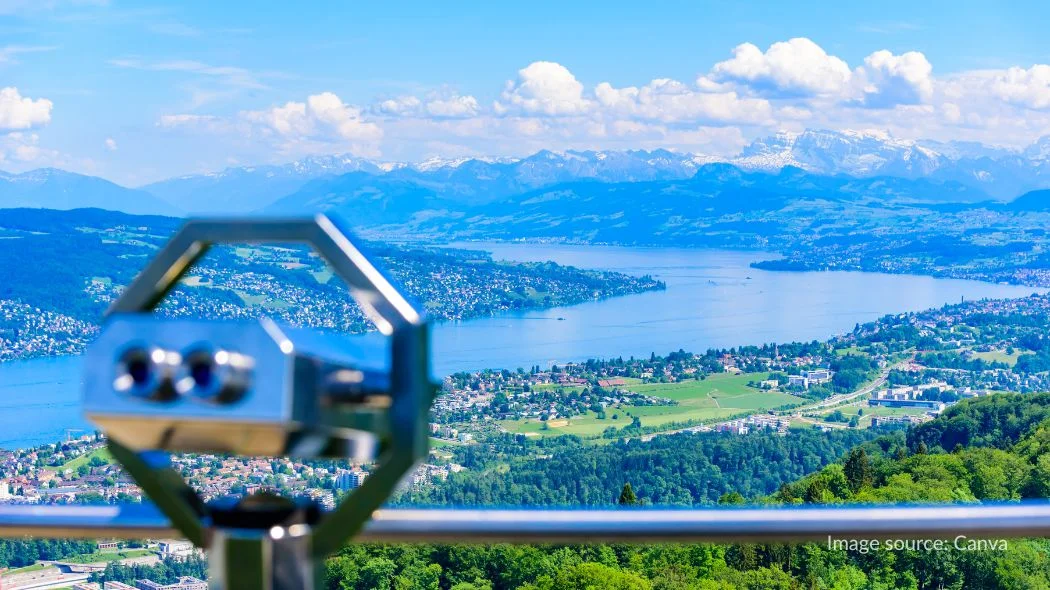 Titik pandang di Uetliberg Mountain