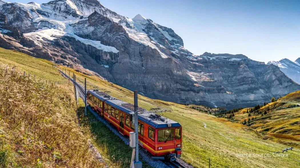 kereta Swiss yang melewati Jungfraujoch
