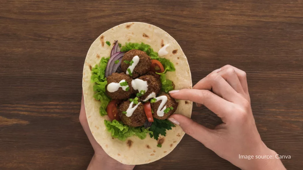 Falafel dan pita bread