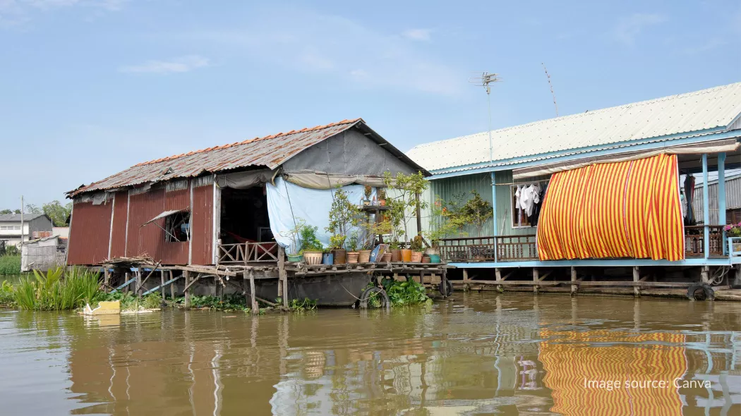 Rumah terapung di Chau Doc