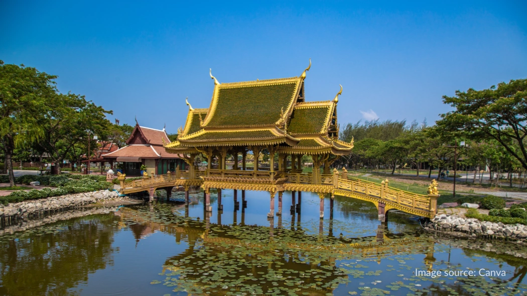 Taman cantik di Muang Boran