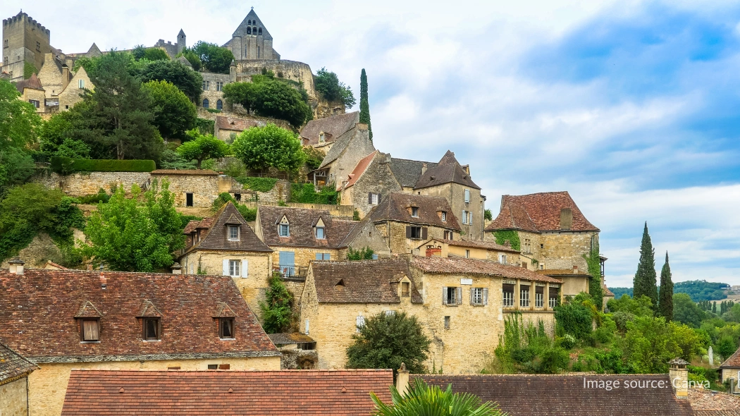 Rumah-rumah berbatu di Gordes